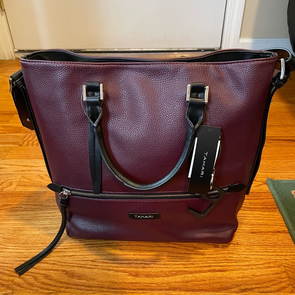 Tahari Merlot Colored Tote